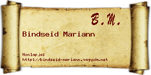 Bindseid Mariann névjegykártya